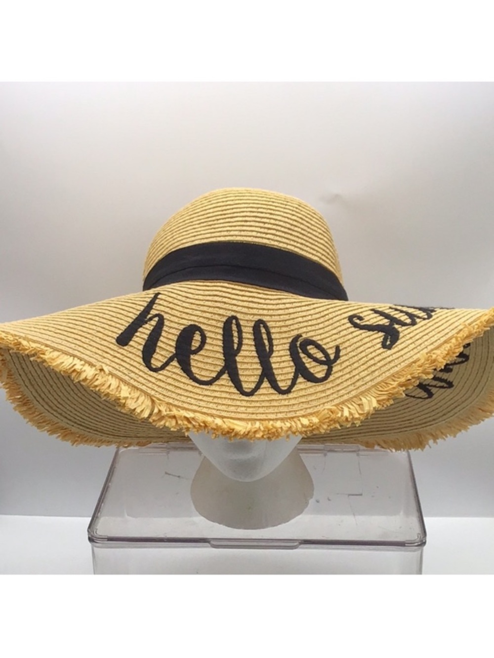 Sun Hat with 'hello sunshine embroidery
